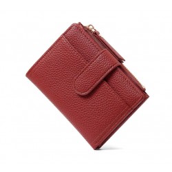 Portefeuille Femme en similicuir - Rouge Bordeaux