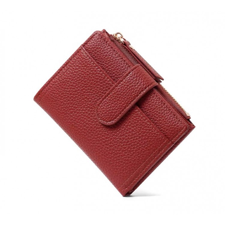 Portefeuille Femme en similicuir - Rouge Bordeaux