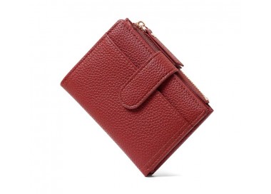 Portefeuille Femme en similicuir - Rouge Bordeaux
