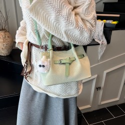 Sac fourre-tout en cuir _ Vert