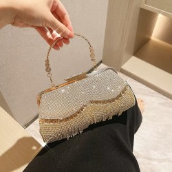 Sac à main à glands en cristal pour femme