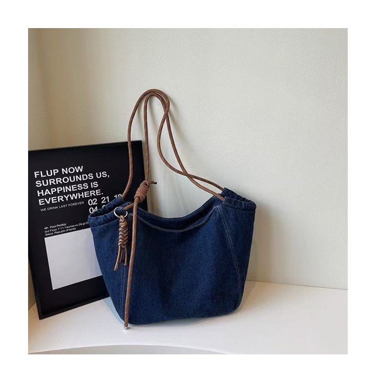 Sac Fourre-Tout Souple en Jean bleu