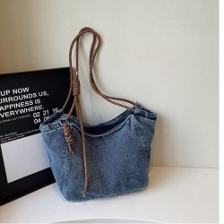 Sac Fourre-Tout Souple en Jean Gris
