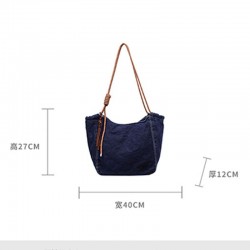 Sac Fourre-Tout Souple en Jean Noir