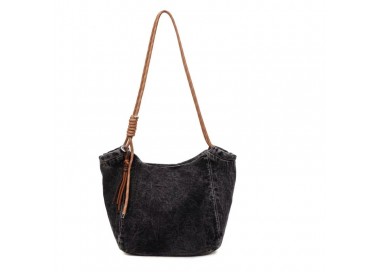 Sac Fourre-Tout Souple en Jean Noir