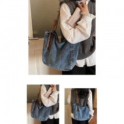 Sac Fourre-Tout Souple en Jean Gris