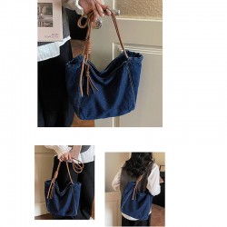 Sac Fourre-Tout Souple en Jean bleu