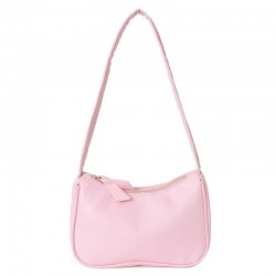 Sac chic à bandoulière de style français _ rose dragée