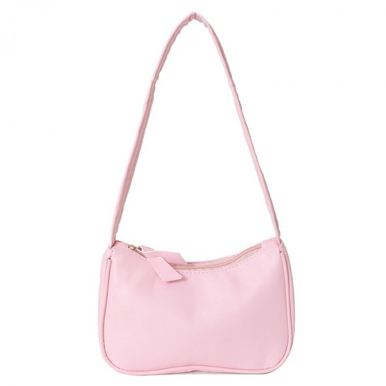 Sac chic à bandoulière de style français _ rose dragée