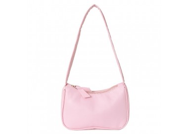 Sac chic à bandoulière de style français _ rose dragée
