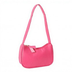 Sac chic à bandoulière de style français _ rose bonbon