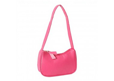 Sac chic à bandoulière de style français _ rose bonbon