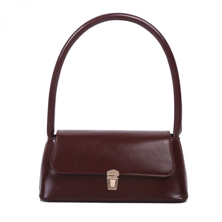 Sac à main en cuir _  marron chocolat