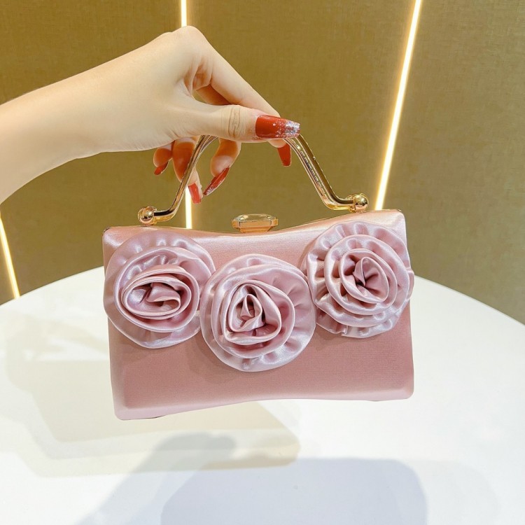 Sac soirée élégant en sois _ Rose