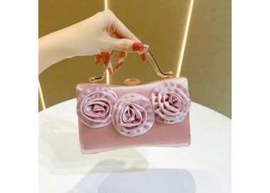 Sac soirée élégant en sois _ Rose