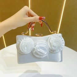 Sac soirée élégant en sois _ Blanc