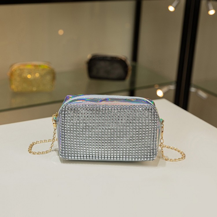 Sac à main soirée argent brillant