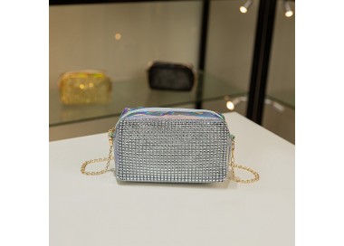 Sac à main soirée argent brillant