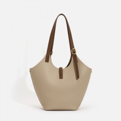 Sac bandoulière en similicuir beige
