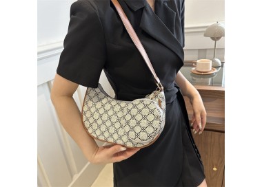 Sac Fourre-Tout Bandoulière en Similicuir - Blanc cassé