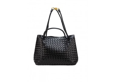 sac bandoulière tissé à la main _ noir