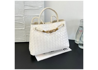 sac bandoulière tissé à la main _ blanc cassé